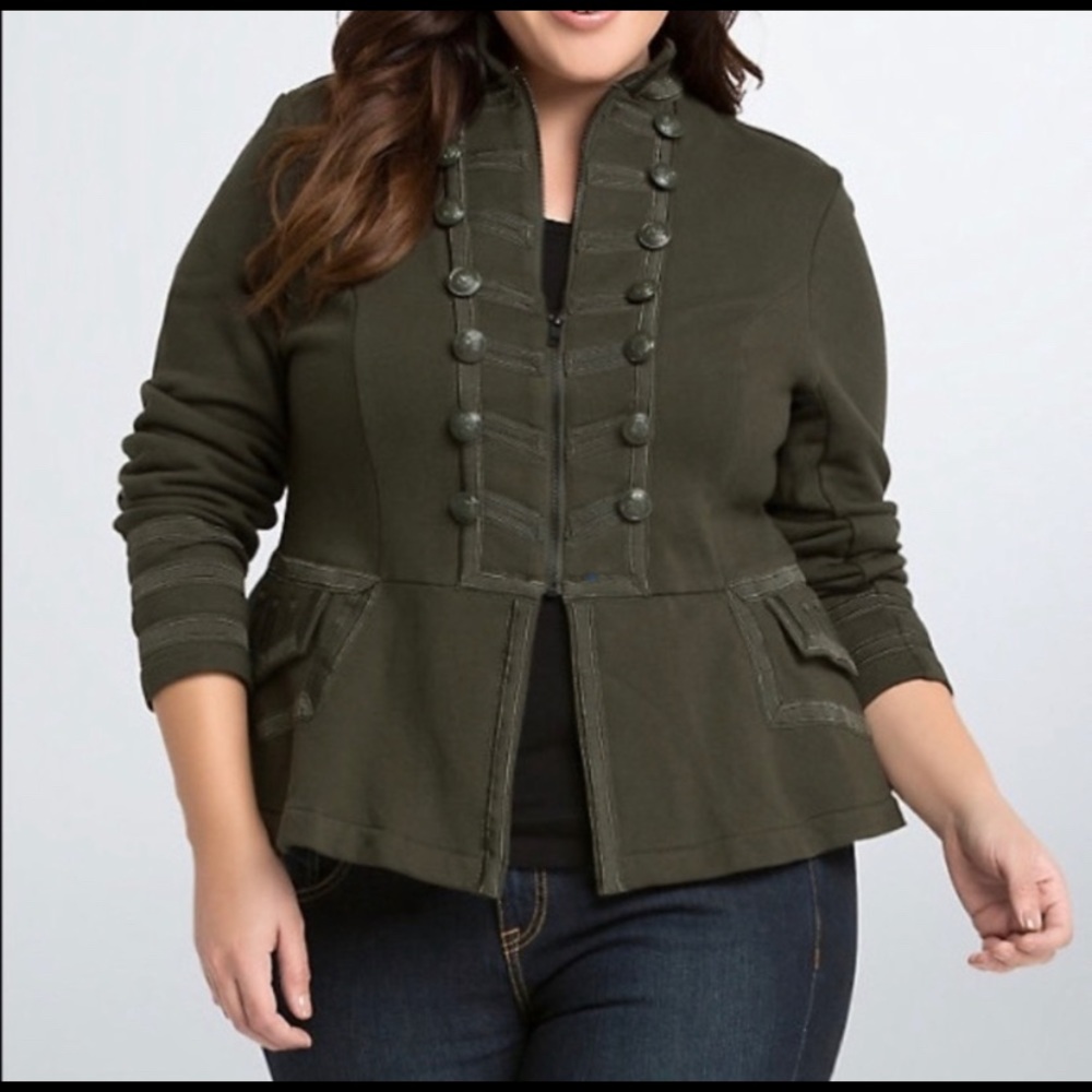 Torrid Green Military Jacket